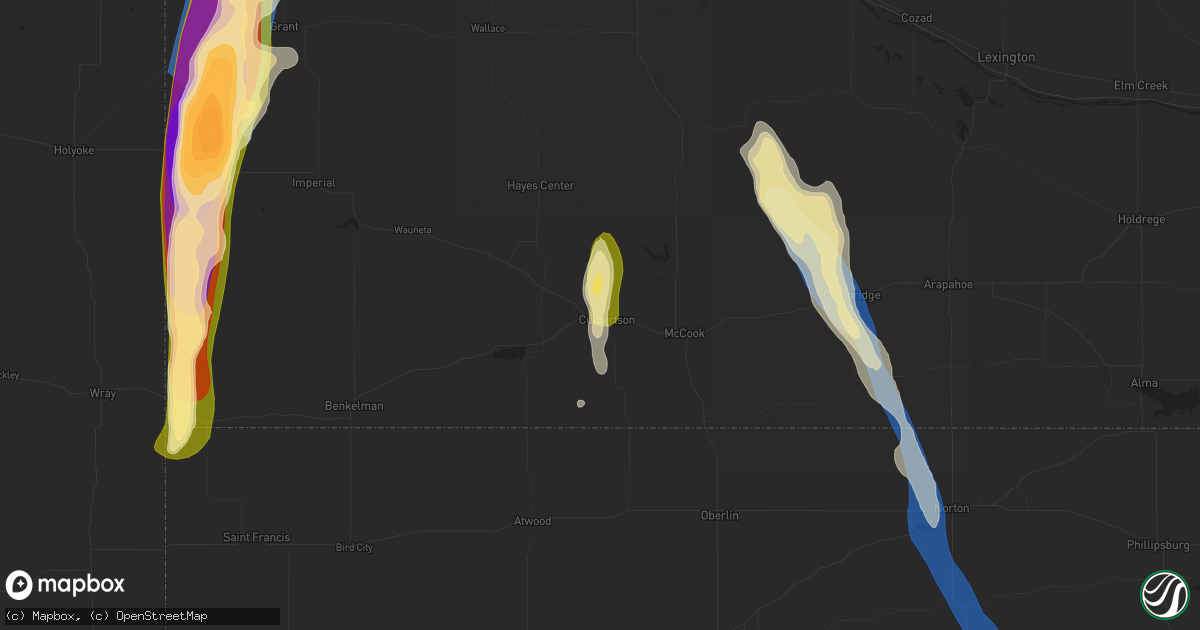 Hail map in Culbertson, NE on July 19, 2024