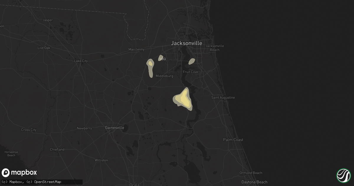 Hail map in Green Cove Springs, FL on July 19, 2024
