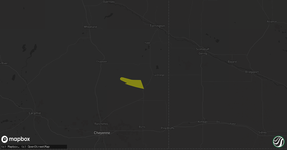 Hail map in Lagrange, WY on July 19, 2024