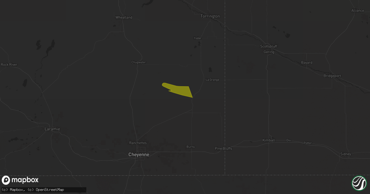 Hail map in Meriden, WY on July 19, 2024