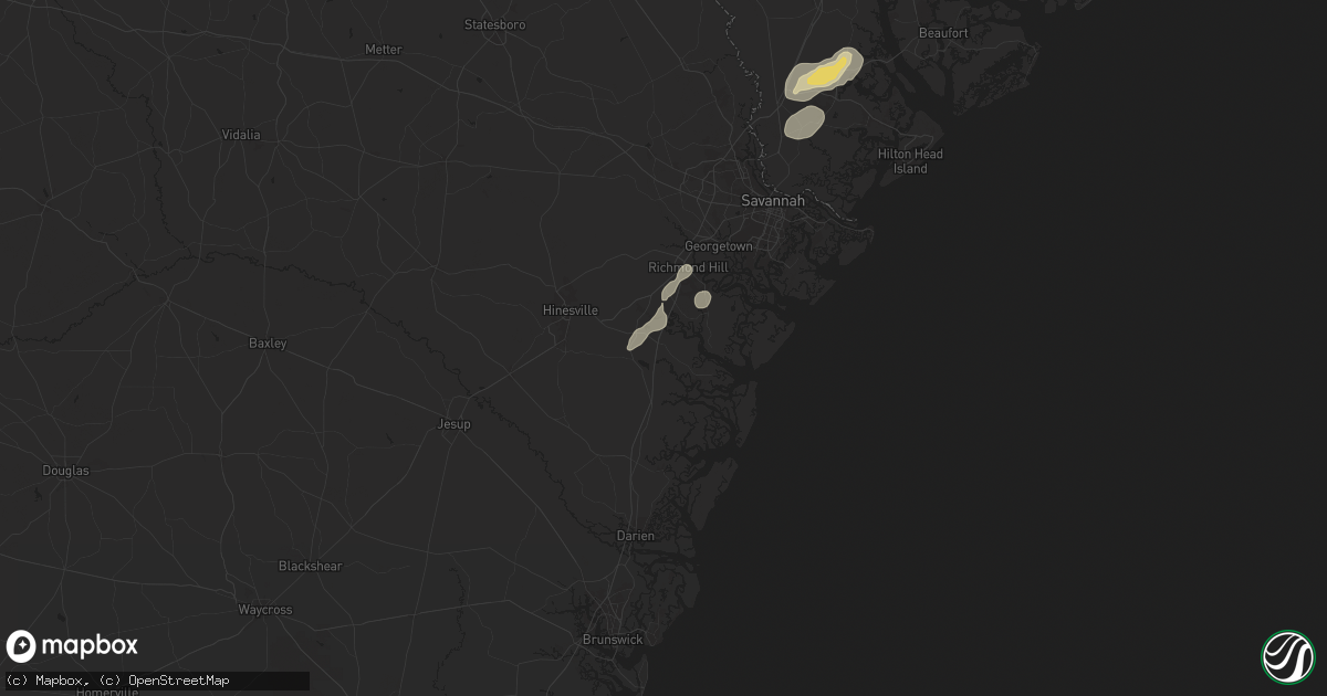Hail map in Midway, GA on July 19, 2024