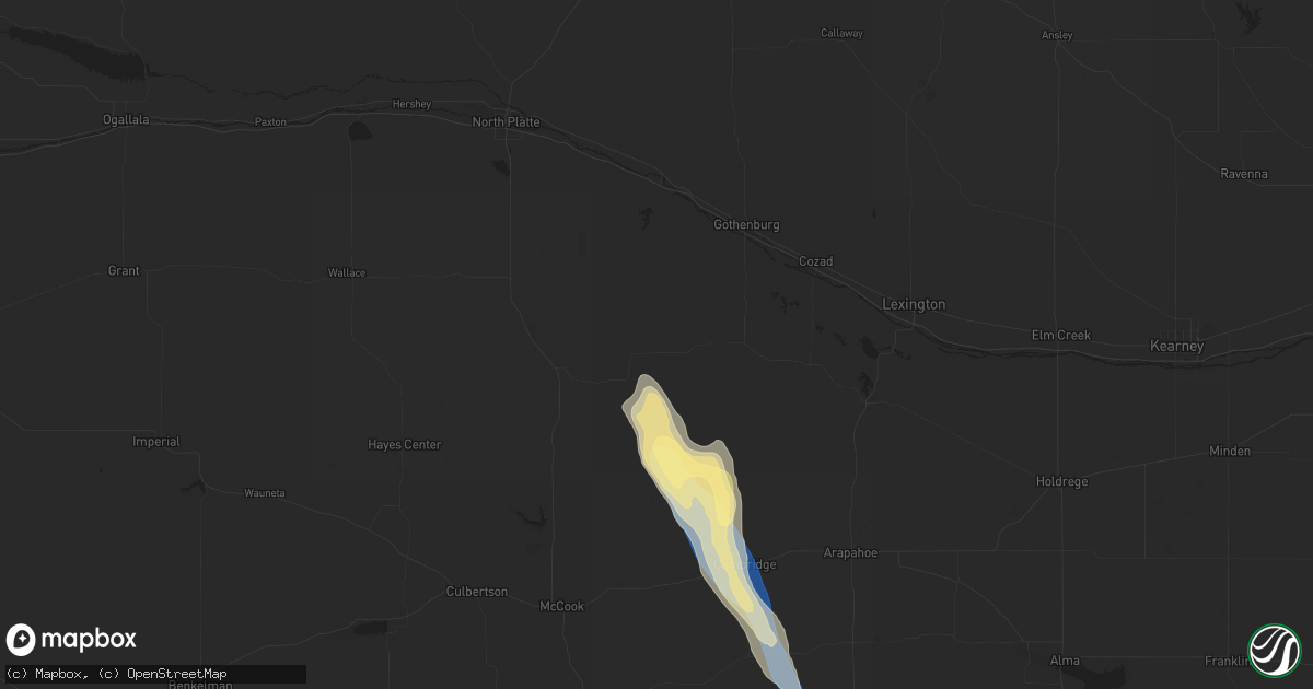 Hail map in Moorefield, NE on July 19, 2024