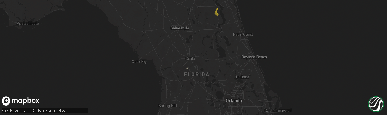 Hail map in Ocala, FL on July 19, 2024