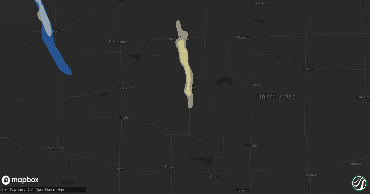 Hail map in Osborne, KS on July 19, 2024