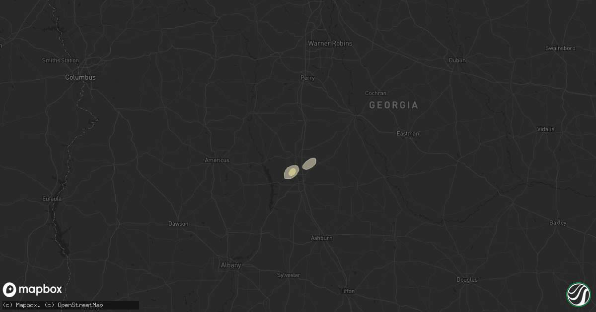 Hail map in Vienna, GA on July 19, 2024