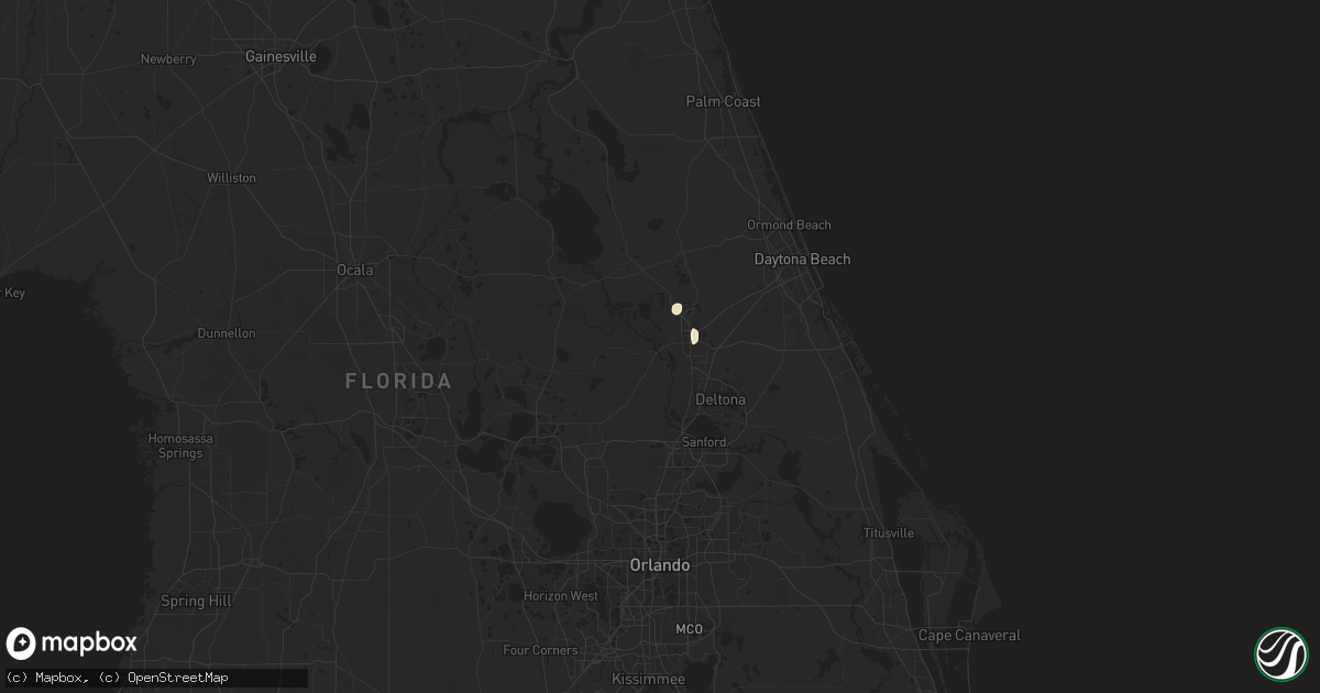 Hail map in Deland, FL on July 19, 2025