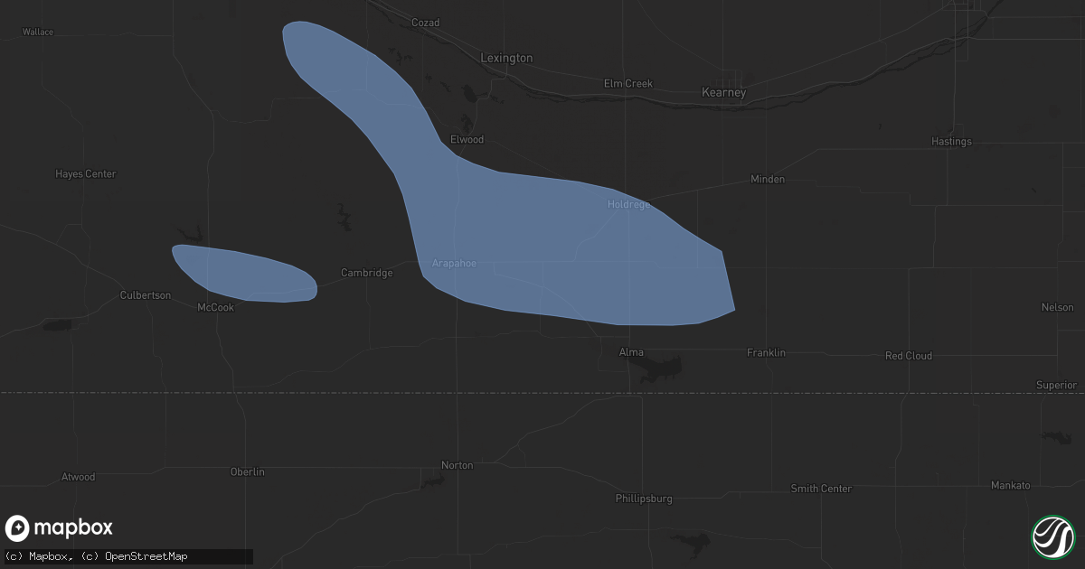 Hail map in Oxford, NE on July 19, 2025