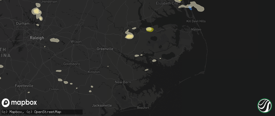 Hail map in Bath, NC on July 19, 2026