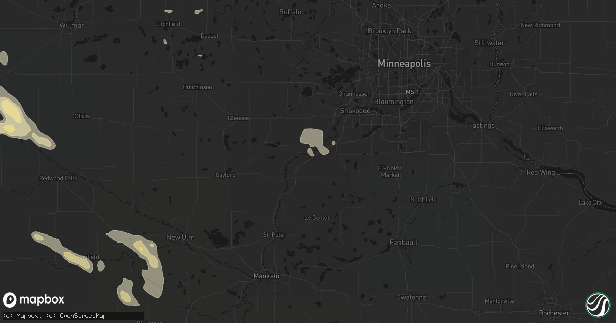 Hail map in Belle Plaine, MN on July 19, 2026