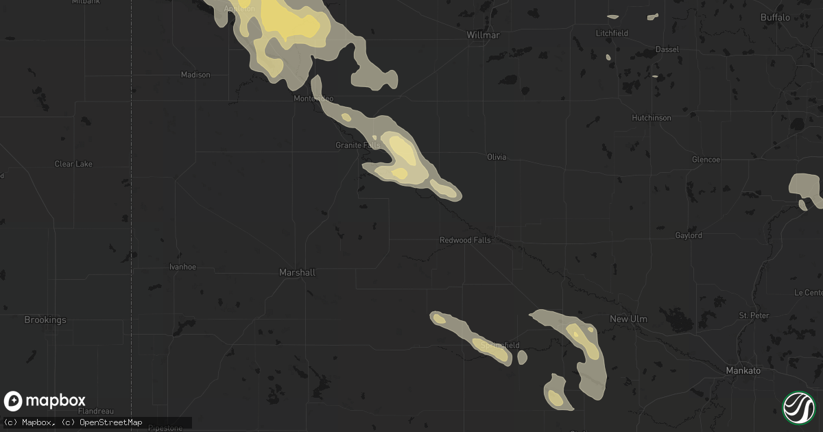 Hail map in Belview, MN on July 19, 2026