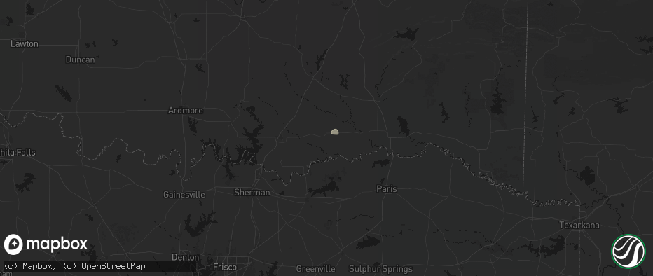 Hail map in Bennington, OK on July 19, 2026