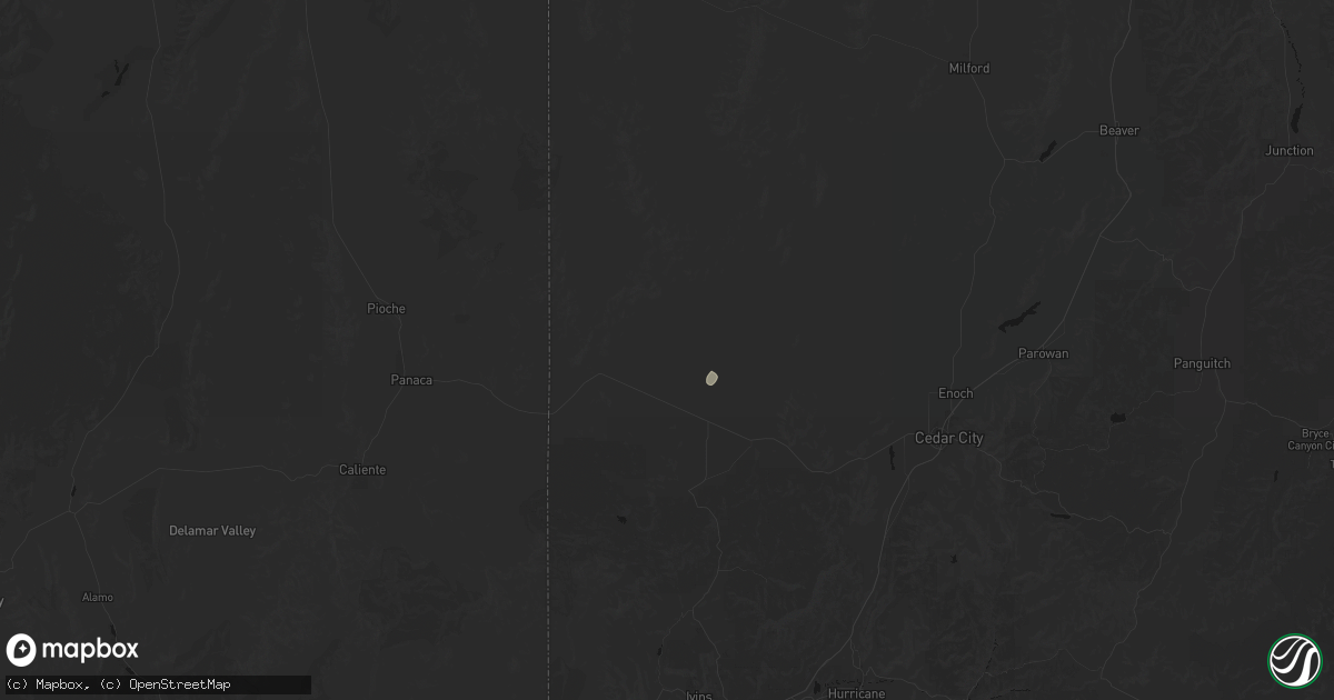 Hail map in Beryl, UT on July 19, 2026