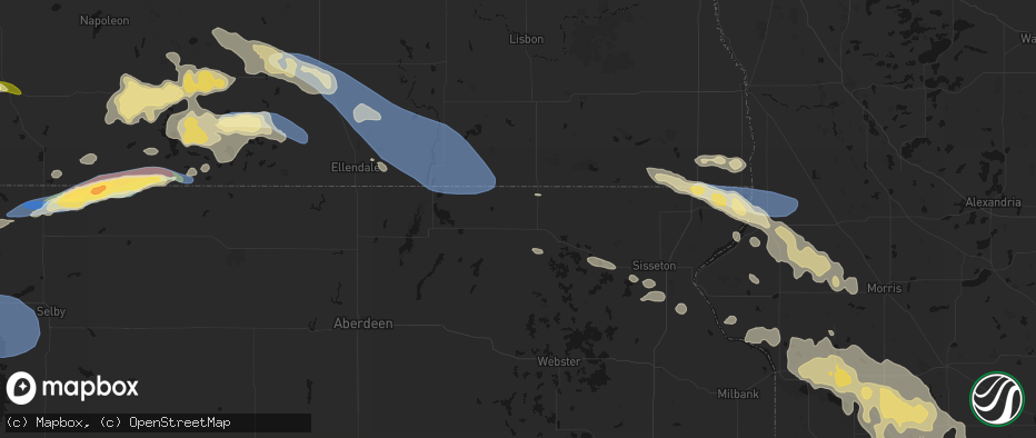 Hail map in Britton, SD on July 19, 2026