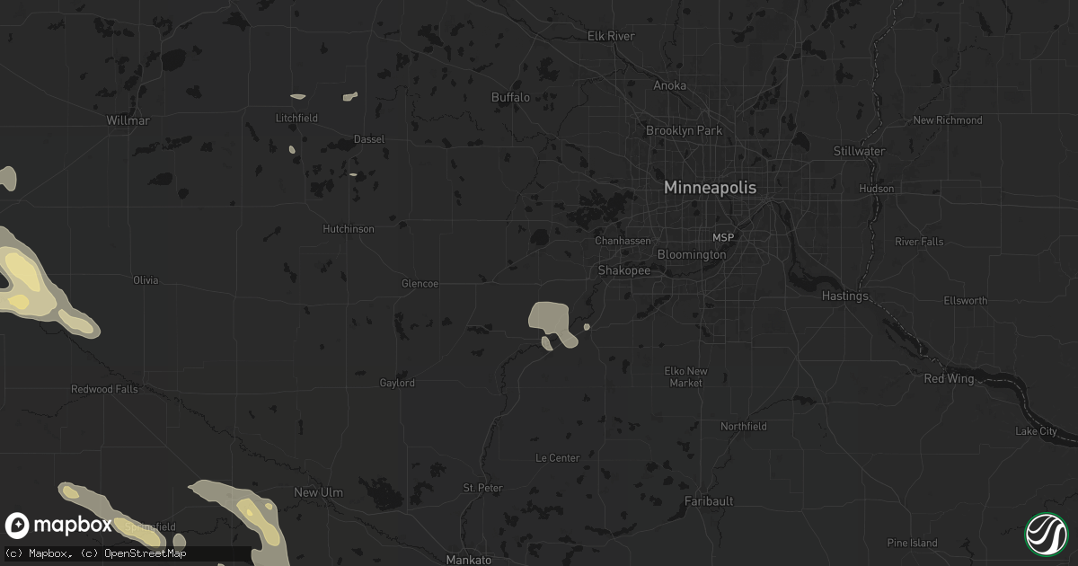 Hail map in Cologne, MN on July 19, 2026