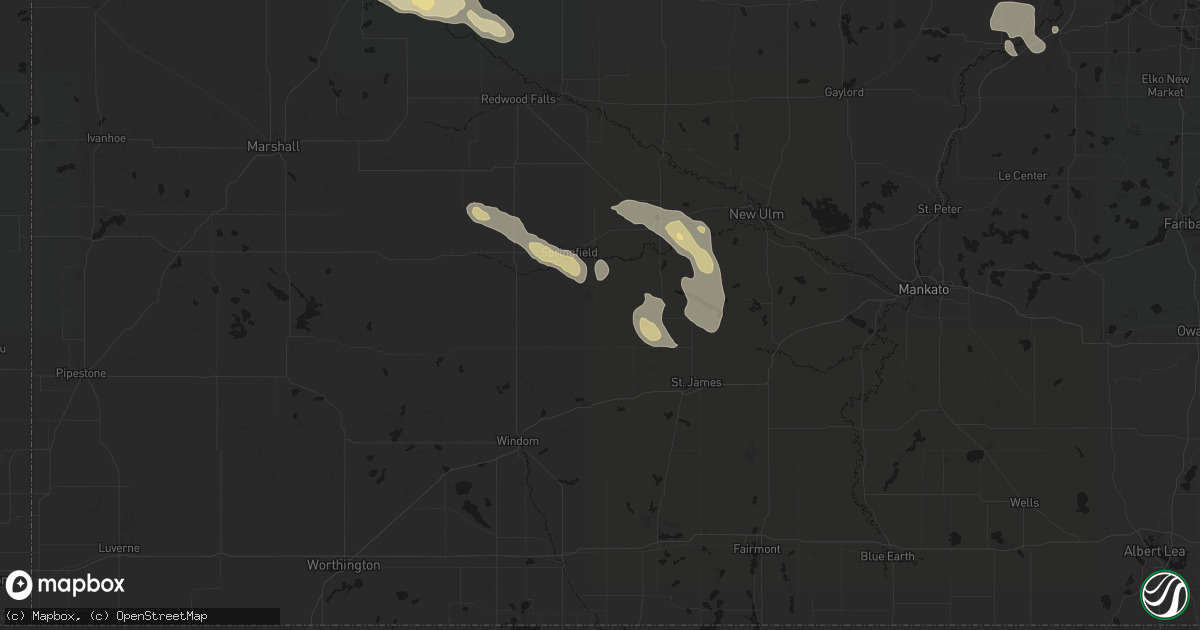 Hail map in Comfrey, MN on July 19, 2026