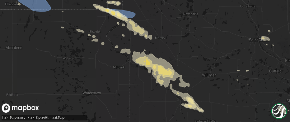Hail map in Correll, MN on July 19, 2026