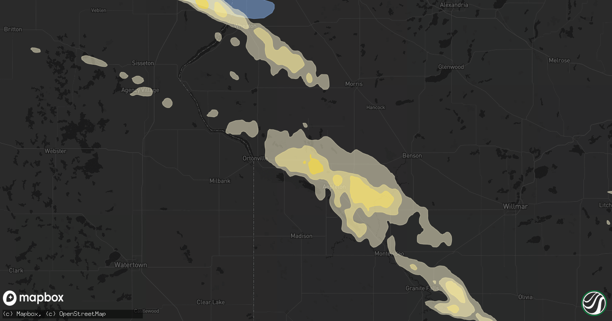 Hail map in Correll, MN on July 19, 2026