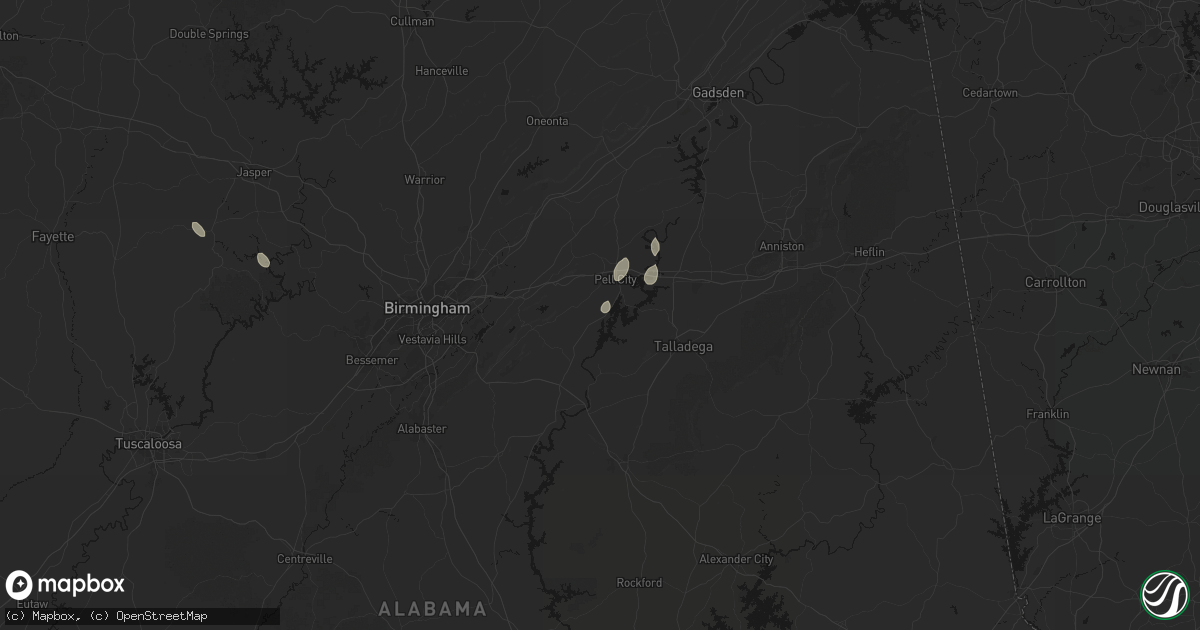 Hail map in Cropwell, AL on July 19, 2026