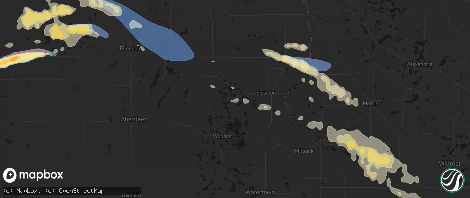 Hail map in Eden, SD on July 19, 2026