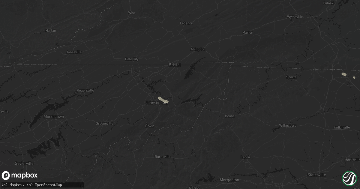 Hail map in Elizabethton, TN on July 19, 2026