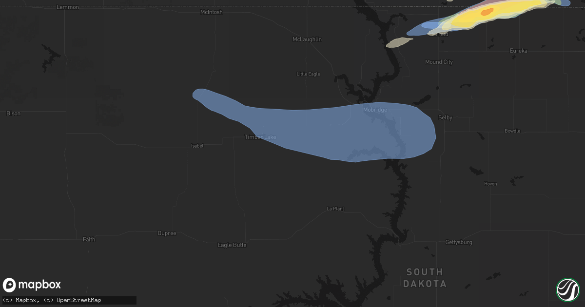 Hail map in Glencross, SD on July 19, 2026