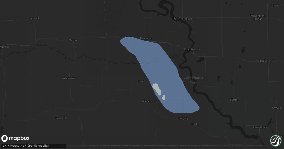 Hail map in Ideal, SD on July 19, 2026