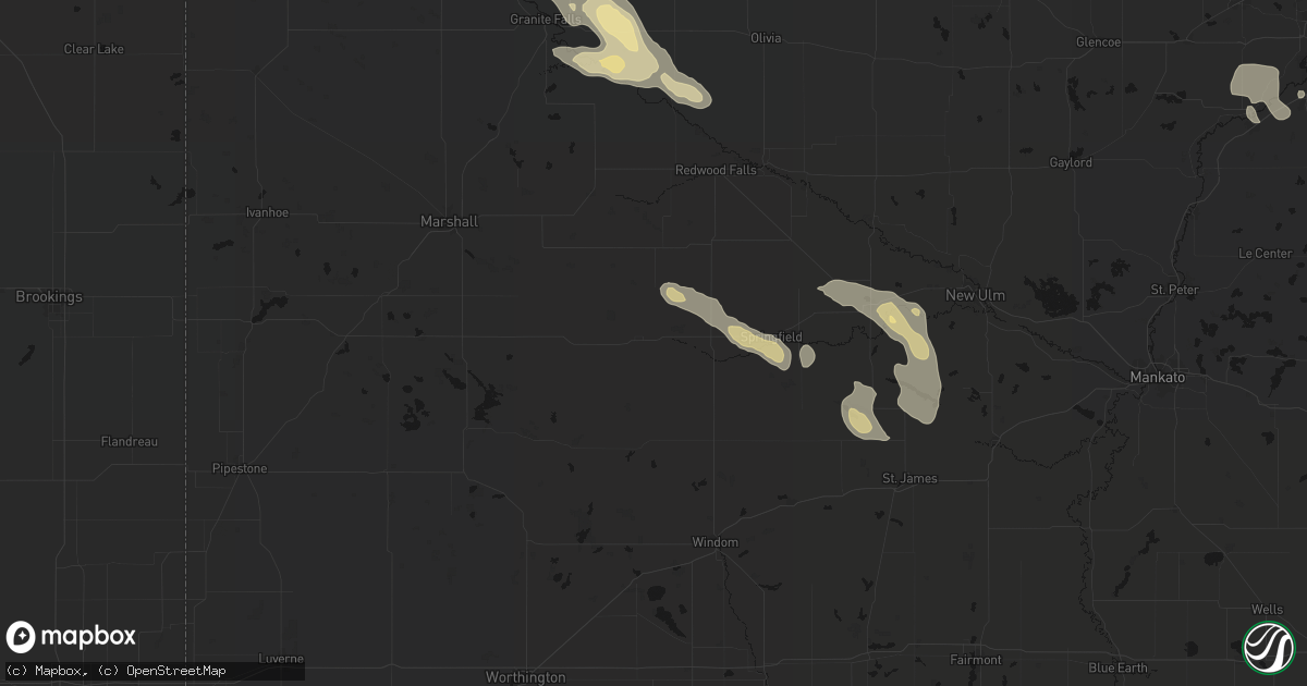 Hail map in Lamberton, MN on July 19, 2026