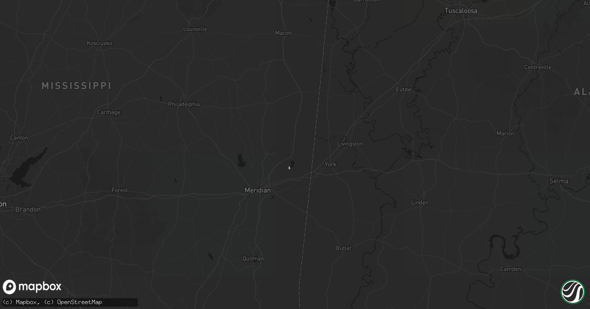 Hail map in Lauderdale, MS on July 19, 2026