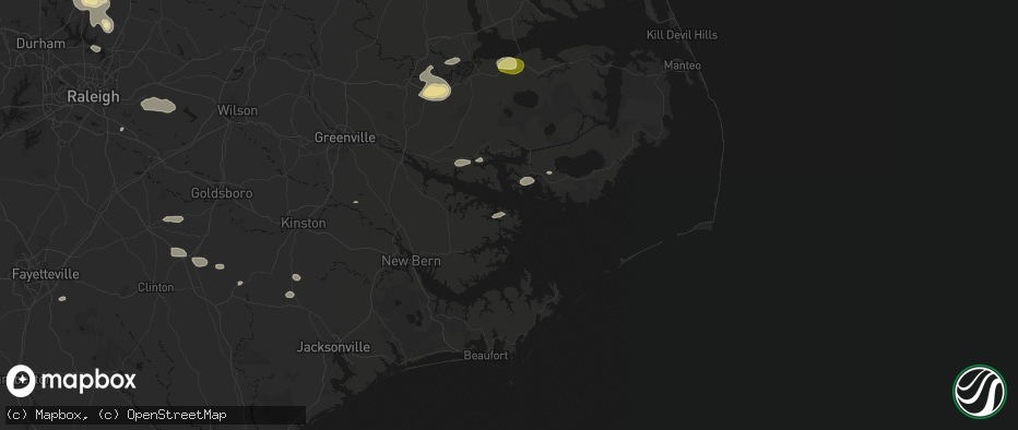 Hail map in Lowland, NC on July 19, 2026