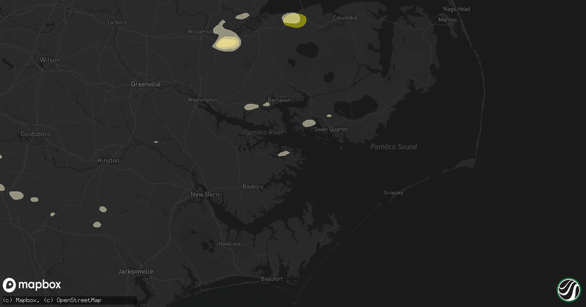 Hail map in Lowland, NC on July 19, 2026