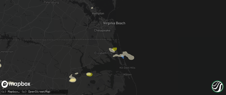 Hail map in Maple, NC on July 19, 2026