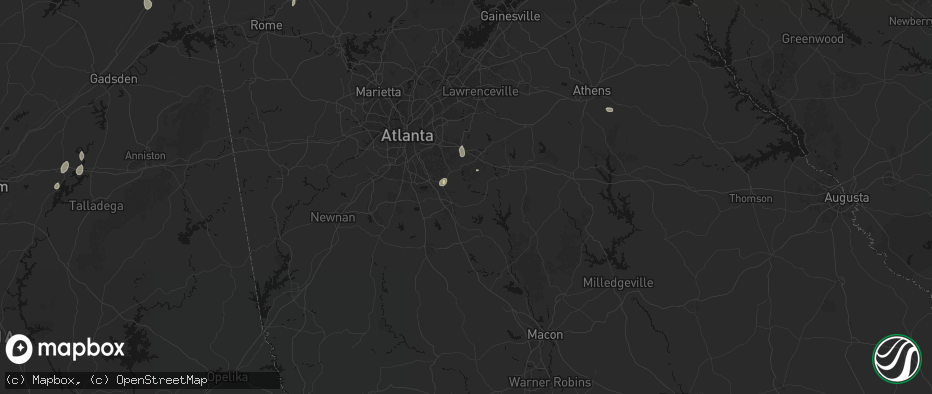 Hail map in Mcdonough, GA on July 19, 2026