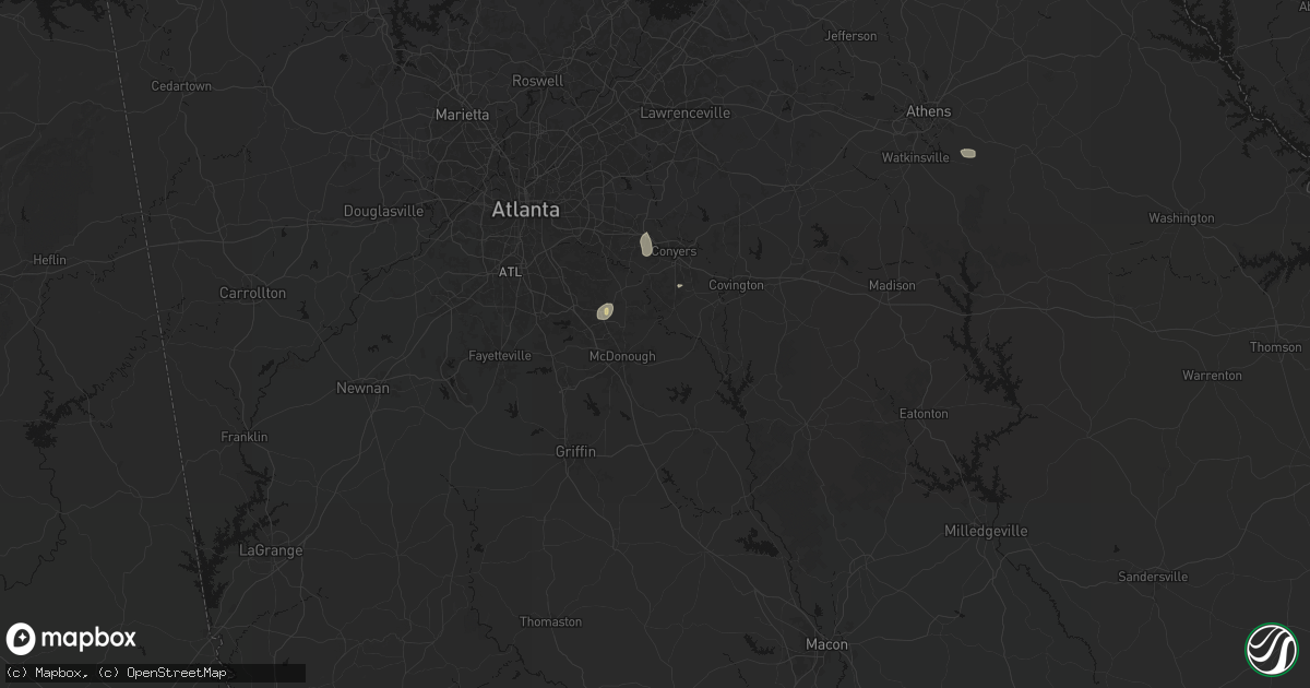 Hail map in Mcdonough, GA on July 19, 2026