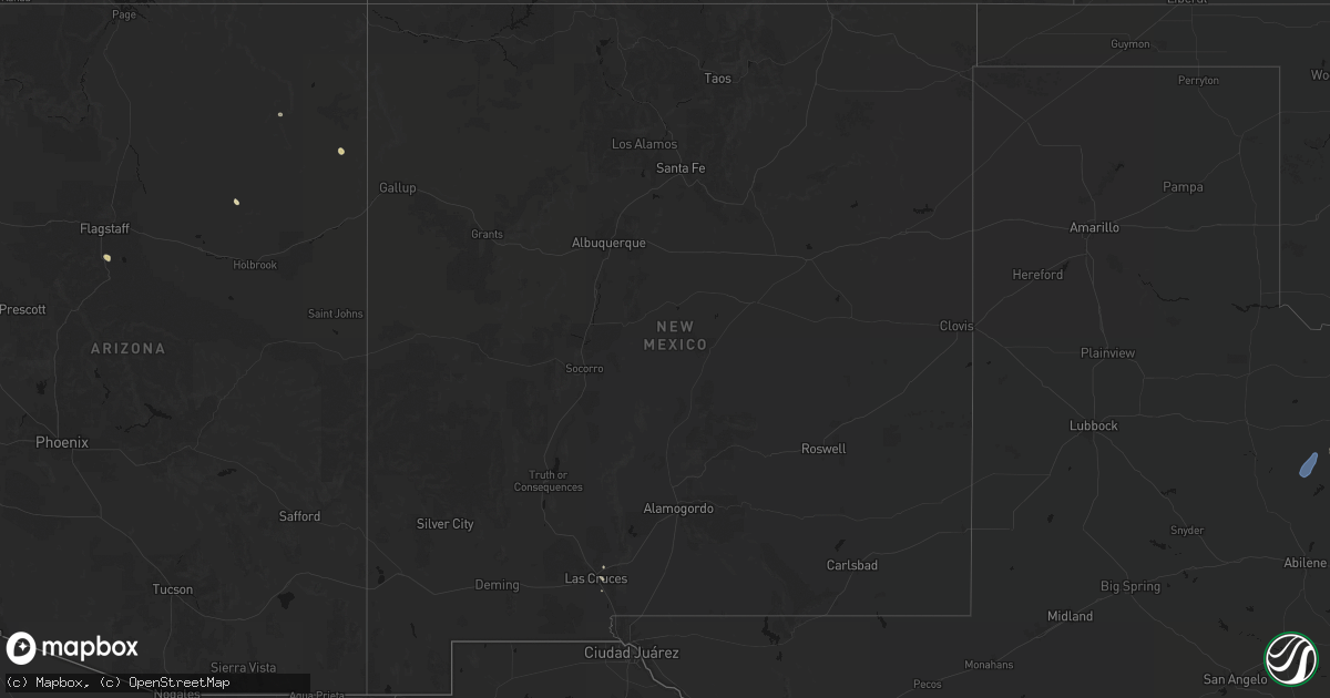 Hail map in New Mexico on July 19, 2026