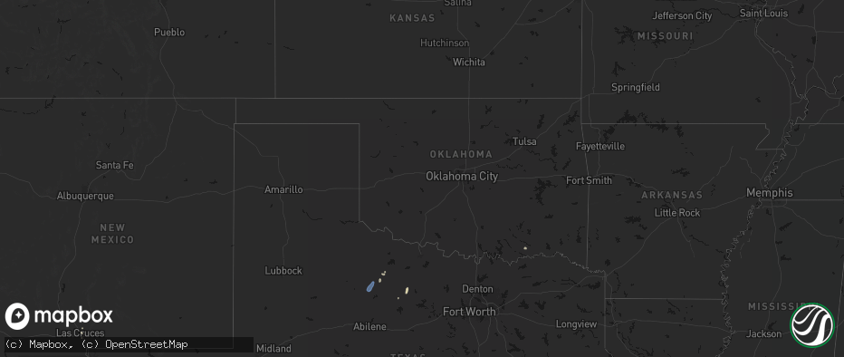 Hail map in Oklahoma on July 19, 2026