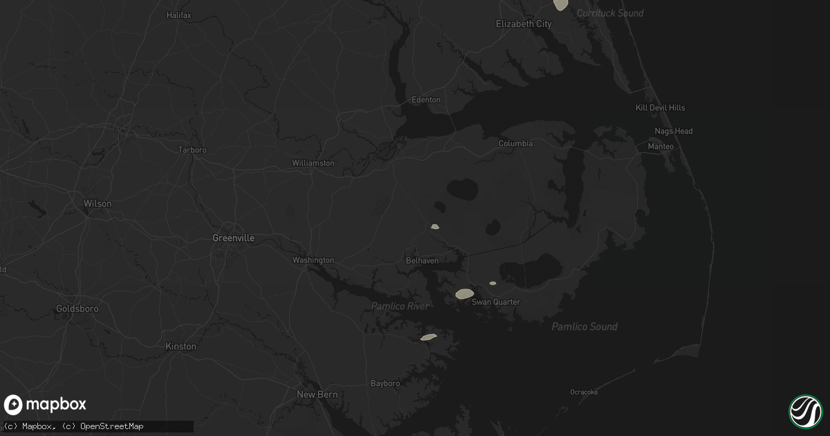 Hail map in Pantego, NC on July 19, 2026