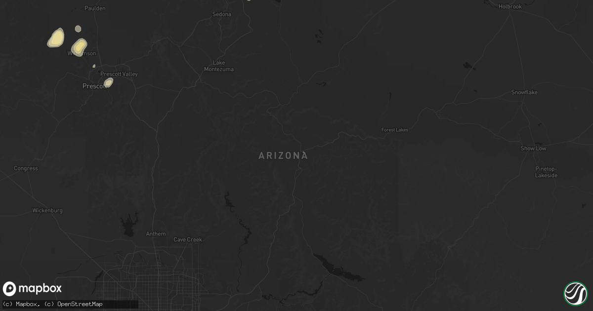 Hail map in Payson, AZ on July 19, 2026