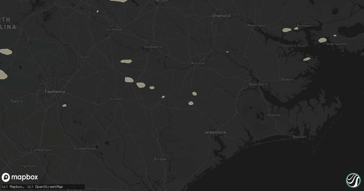 Hail map in Pink Hill, NC on July 19, 2026