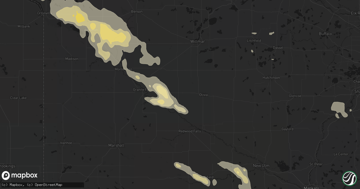 Hail map in Renville, MN on July 19, 2026