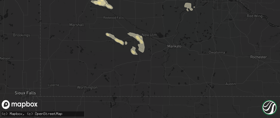 Hail map in Saint James, MN on July 19, 2026