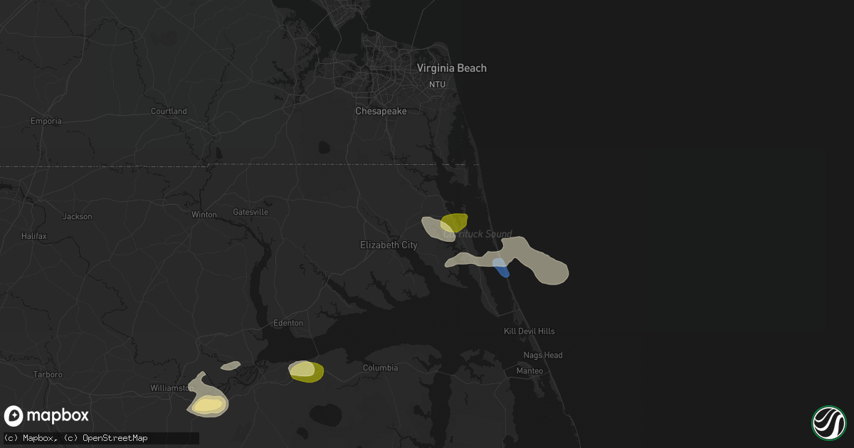 Hail map in Shawboro, NC on July 19, 2026
