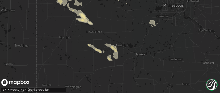 Hail map in Sleepy Eye, MN on July 19, 2026