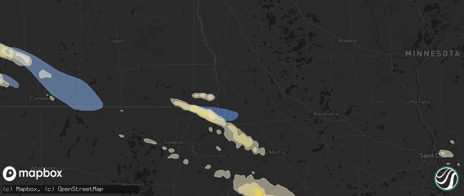 Hail map in Tintah, MN on July 19, 2026