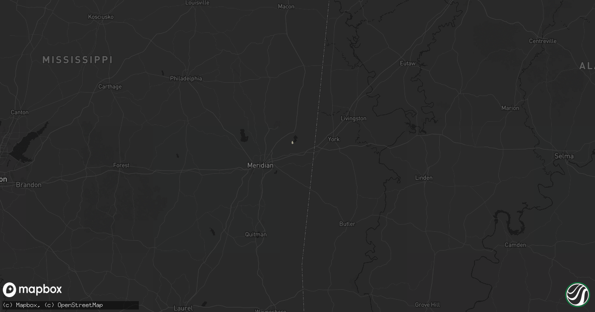 Hail map in Toomsuba, MS on July 19, 2026