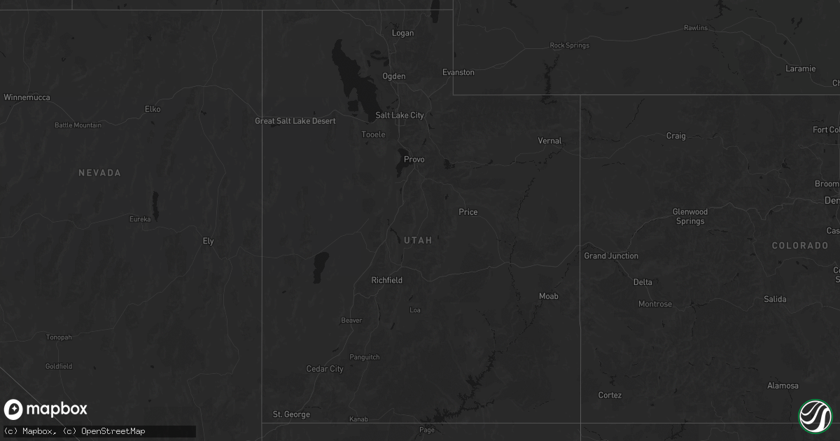 Hail map in Utah on July 19, 2026