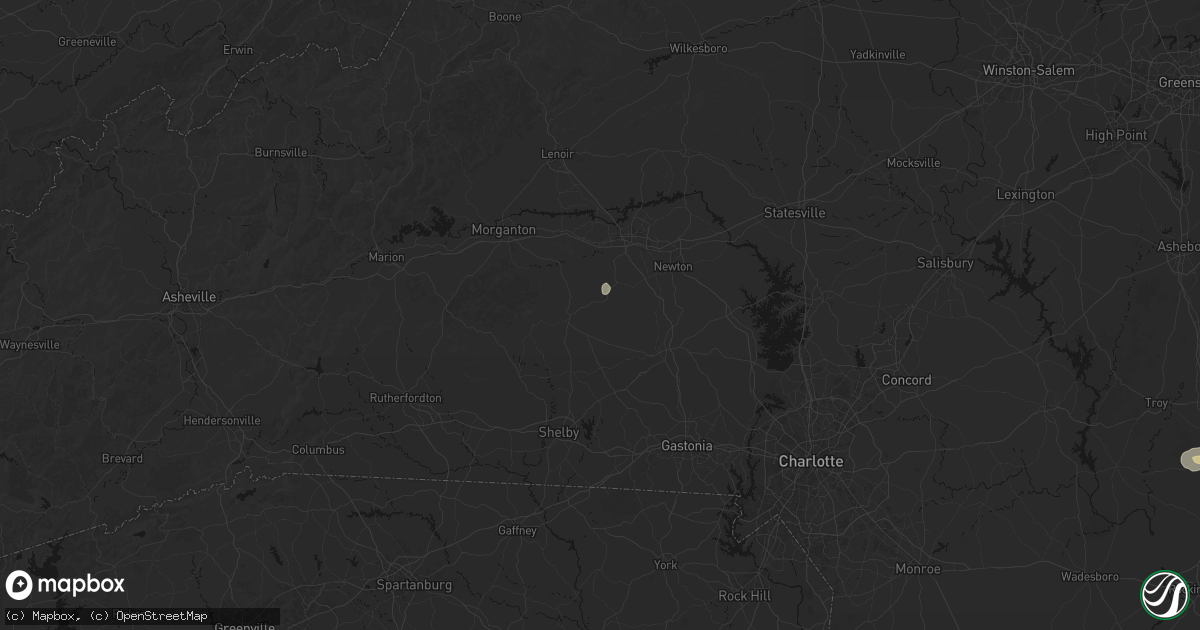 Hail map in Vale, NC on July 19, 2026