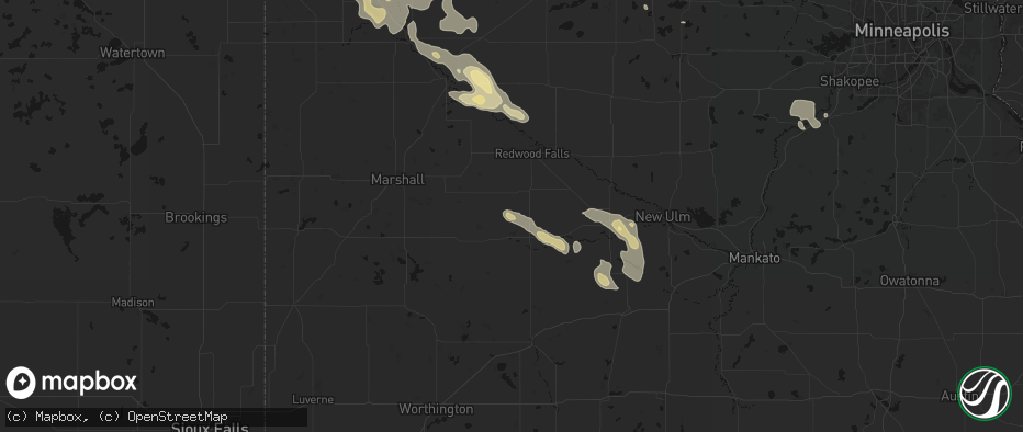 Hail map in Wanda, MN on July 19, 2026