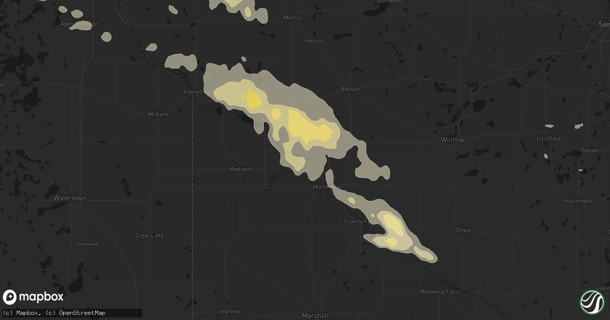 Hail map in Watson, MN on July 19, 2026