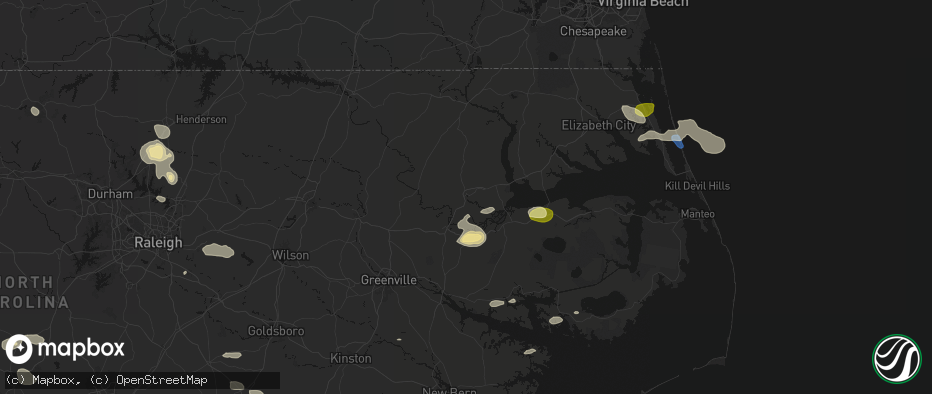 Hail map in Windsor, NC on July 19, 2026