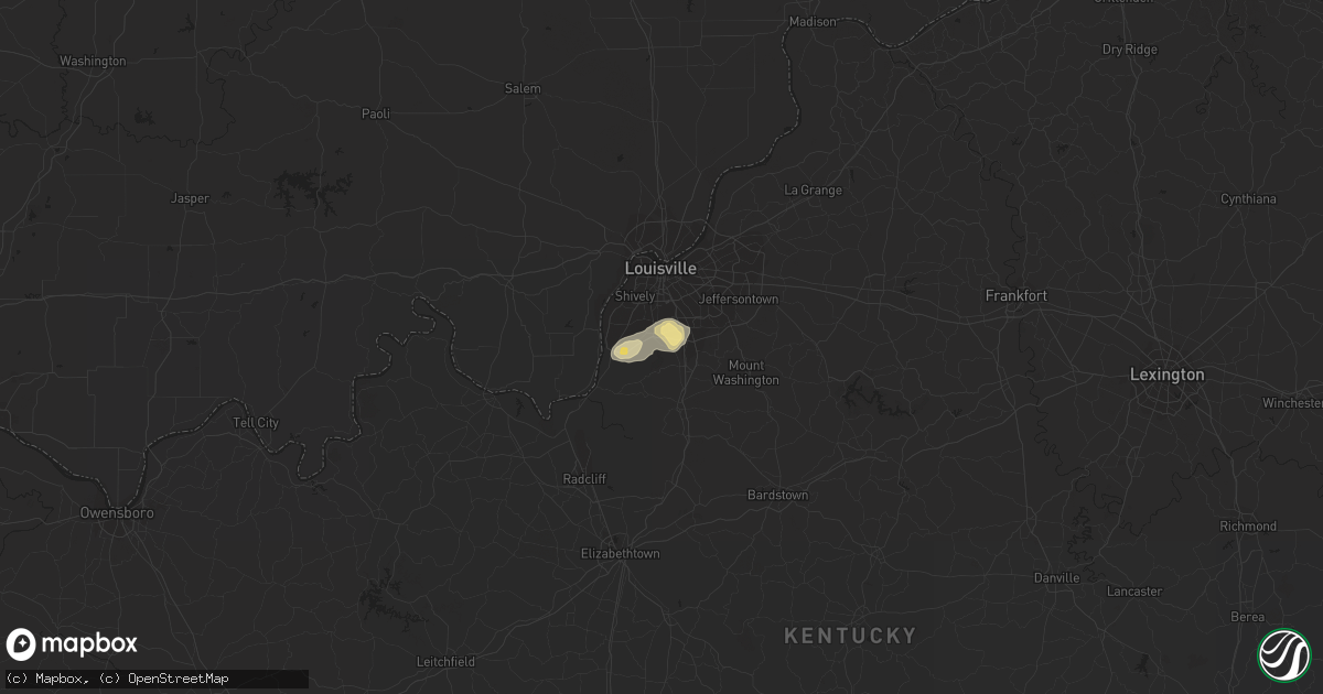 Hail map in Fairdale, KY on July 20, 2011